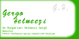 gergo helmeczi business card